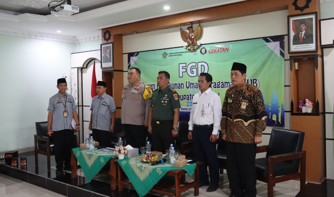 Forum Group Discussion Forum Kerukunan Umat Beragama Kabupaten Bantul di Kantor Kementerian Agama Bantul