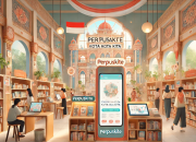 Ilustrasi Gambar perpustakaan