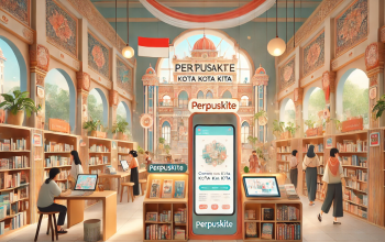 Ilustrasi Gambar perpustakaan